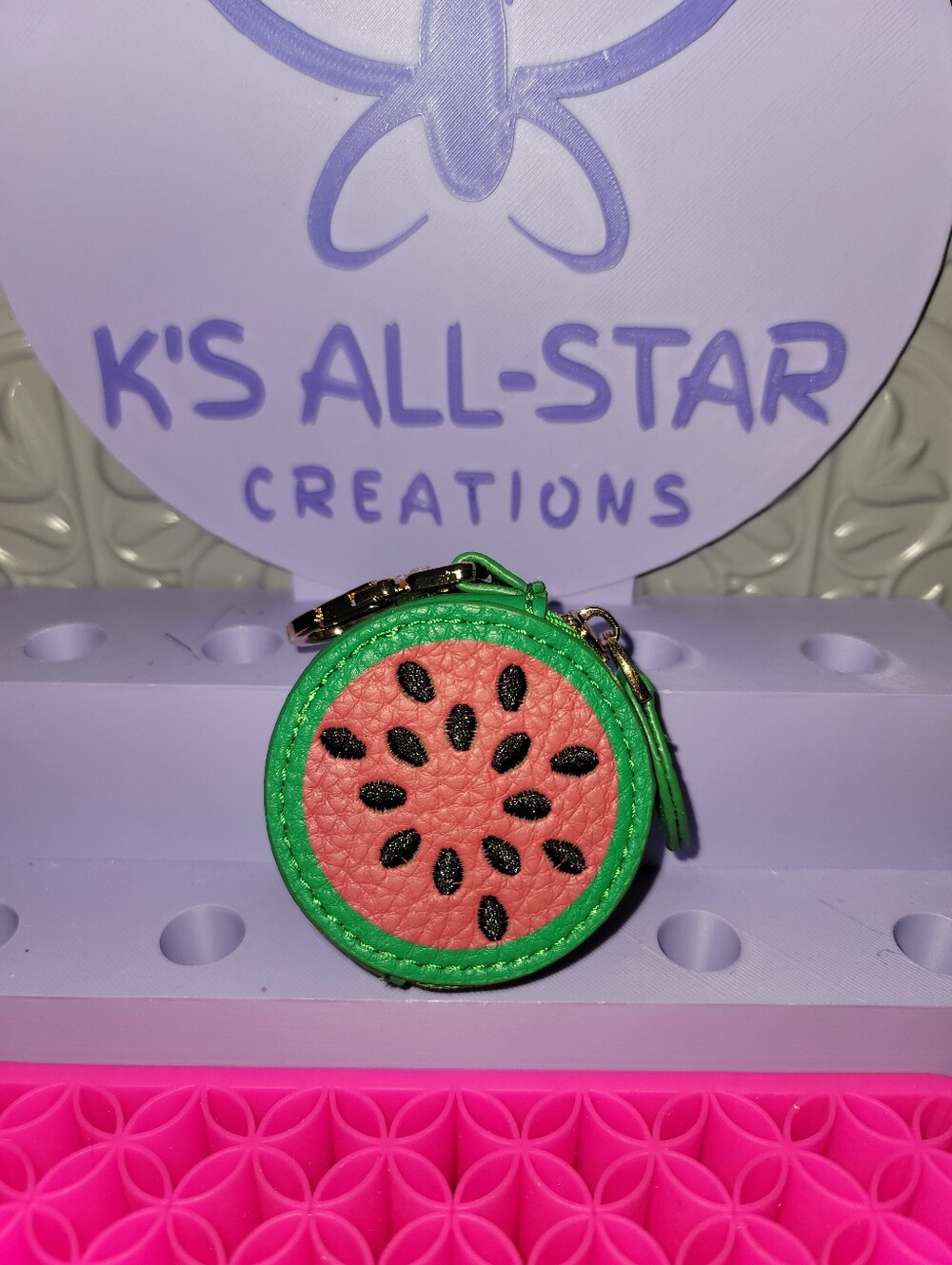 NWT-Green & Pink Watermelon Coin Purse Keychain